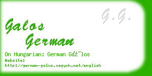 galos german business card